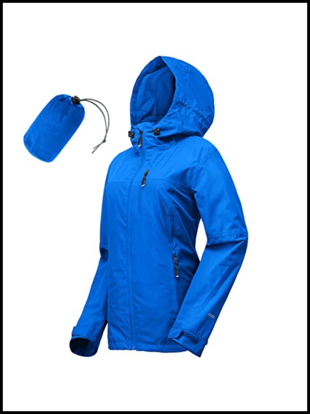 Waterproof Packable Rain Jacket Hooded Windbreaker